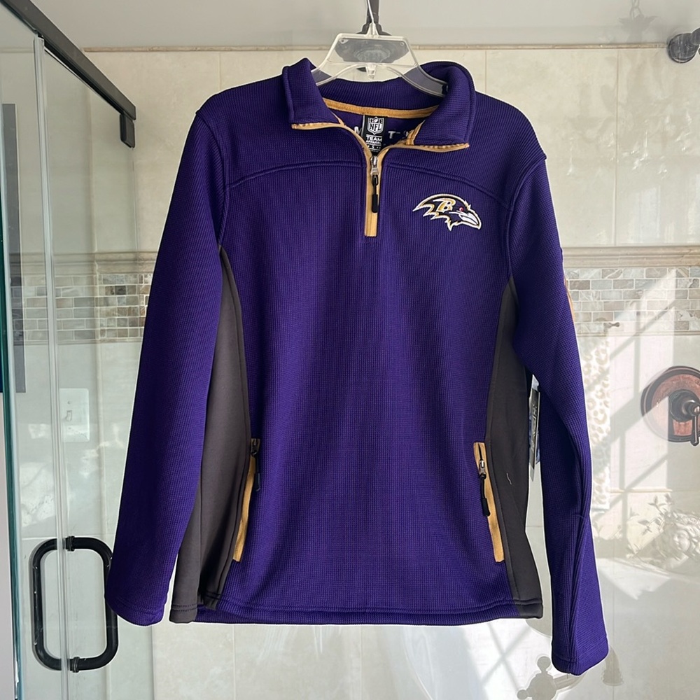 Ravens 3/4 Zip NWT